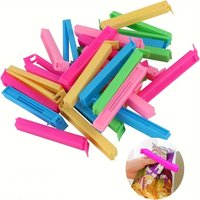 10/20/30pcs Colorful Sealing Clips Moisture-Proof Fresh-Keeping Snack Bag Sealer Clamp for Plastic Bags Reusable Kitchen Accesso