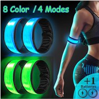AliExpress NONE LED Flash Bracelet Luminous 8 Colors Running Armband Cycling Warning Wrist Strap Glowing Slap Webbing Neon Light Bar Party Props