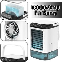 Portable Air Conditioner With LED Light 3-Speed Quiet Personal Mini Air Conditioner Fan For Home Office Bedroom With Humidifier