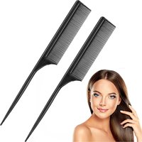 2pcs professional salon hair combs, anti-static straight hair comb set, dyeing comb, styling tools Special for real hair wigs