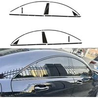 Gloss Black Exterior Side Window Stripe Overlay Cover For Mercedes Benz CLS W218 2012-2017