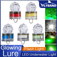 FLYSAND LED Fishing Lamp Underwater Diamond Shape Flash Light Attracting Squid Fishing Lure Tackle Fishing Tools