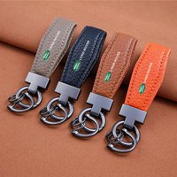 Car Leather Keychain Car Logo Key Holder Keyring Men Women For Land Rover Discovery 3 4 Range Rover Freelander 1 SVR Accessories