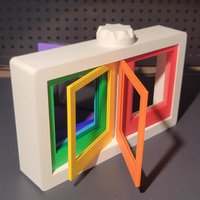 3D Printed Rotating Photo Storage Boxes Colorful Flip Frame Instax Film Holder Creative 3-Inch Home Office Photos Display Stand