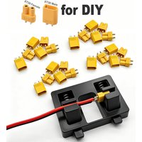 XT30 Connector Plug Female / Male XT30 Bullet Connector with Welding Fixtures for RC Battery Connector, RC Lipo Battery Car Boat