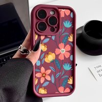 Colorful Flowers Silicone Case For iPhone 17 16e 15 16 Pro Max 14 13 12 11 Pro Max 17e Shockproof Bumper Soft TPU Phone Cover