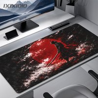 Black And Red Samurai Mouse Pad Gamer printon demand HD Home Large Mousepad XXL Soft Office Carpet Desktop Mouse Pad