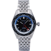 Heimdallr Men Automatic Watch 43mm GMT Mechanical Wristwatch 10ATM Waterproof BGW-9 Luminous Sapphire NH34