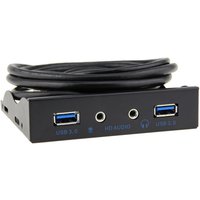 2 Port USB 3.0 Hub Splitter HD Audio 3.5mm Earphone Jack Mic Interface Front Panel Bracket Adapter for PC 20 Pin 3.5" Floppy Bay