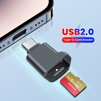 High Speed USB 2.0 Mini TF Card Reader External Storage Reader Compact Data Transfer Tool for Data Reading Copying Memory Stick