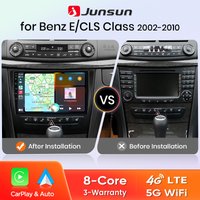 Radio samochodowe Junsun CarPlay Android do Mercedes Benz klasy E W211 E300 2002-2010 Multimedia Bluetooth dla Apple GPS Navi RDS Wifi