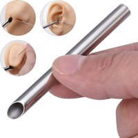 1pc Surgical Steel Piercing Receiving Tube Accepts Tools Kit Needles Receiving Tube Body Jewelry Holding Piercing Tool Septum