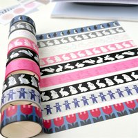 Korean Style Cute Rabbit Penguin Paper Tape Handbook Decoration Material Doodle Sticker