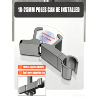 Universal Shower Bracket for Slide Bar 18-25MM Rail Showerhead Holder Replacement 360 Rotation Shower Holder Bathroom Accessorie