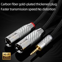 Hi-end OCC Core HiFi 4.4mm to 2XLR Audio Cable with Gold Plated Plug 4.4mm Male to 2XLR Male/Female Amplifier Mixer Cable