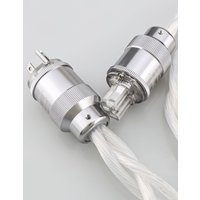 New 5N OCC single crystal US & EU AC Audiophile audio amplifier DAC filter HIFI silver Power cable rhodium plating plug