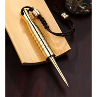 EDC Solid Brass Keychain Awl Tea Needle Tool Outdoor Camping Multipurpose Tools