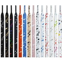 Shoelaces for Sneaker Flat Gilding Printing Ink Splatter Shoelace Colorful Splash Ink Hand-painted Basketball Shoe Laces for AF1