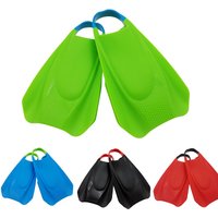 High Quality Silicone Swimming Diving Flippers Adult Freestyle Auxiliary Training Double Fins Snorkeling Sleeve Short Flippers