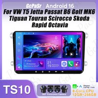 Radio Android dla VW T5 Jetta Passat B6 Golf MK6 Tiguan Touran Scirocco Skoda Rapid Octavia Leon CarPlay Video GPS No 2din Video