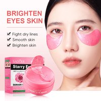60pcs SADOER Rose Starry Collagen Eye Mask Anti Dark Circles Remove Eyes Bags Moisturizing Firming Eye Patches Eyes Skin Care