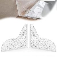 2Pcs Acrylic Sink Splash Guard | Water Baffle For Bathroom & Kitchen Sink, Self-Adhesive Anti-Splash Panel Easy To Install