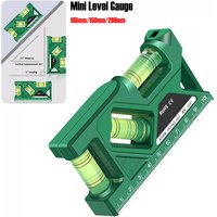 3 in 1 Mini Level Gauge High-precision Horizontal Vertical Measure Metric Ruler Protractor Portable Magnetic Measuring Tools