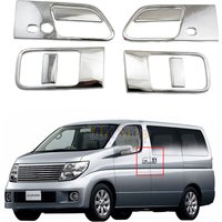 Yoyo Chrome Car Accessories Handle Bowl Cover Trim Paste Style For For Nissan Elgrand E51 2002 2003 2004 2005 2006 2007 2009