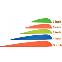 Toparchery-Plastic Feather Drop Shape for Mixed Carbon or Fiberglass Shaft, Random Color, Archery Arrow, 2.5 ", 3", 4 ", 5"
