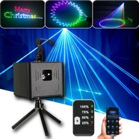 Full Color RGB 1W/2W Rechargeable Battery Laser Light Hook Bracket Scanner DJ DMX APP Control Beam Projector For Bars Club Disco