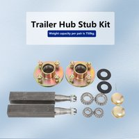 Trailer Hub Stub Kit 4 inch PCD Hub 2 x Square Axles 270 Long 35x35 Wide 750kg Hubs come complete with grease nipples