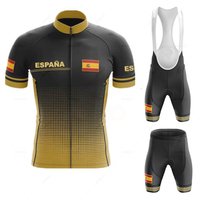 Spain Cycling Jersey Set for Men, Bike Clothing, Bicycle Wear, Short Maillot, Culotte Ciclismo, Bike Clothes, Team 19D, 2025