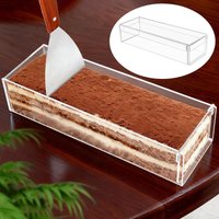 Tiramisu Box Tiramisu Container Multifunction Acrylic Sturdy Rectangular Baking Model for Wedding Kitchen Bakery