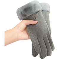 AliExpress NONE Women Winter Thick Plush Gloves Fashion Warm Suede Outdoor Guantes Lady Touchscreen Driving Gloves Sports Cycling Mittens
