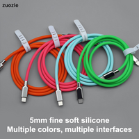 exquisite240W PD3.1 Liquid Silicone USB C Type-C Fast Charging Cable 15 16 17 S23 S24 S25 Liquid silicone data cable