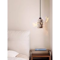 Wabi-Sabi Style Hanging Pendant Light Natural Yellow Stone Bedside Lamp E27 Holder Home Decor Chandelier for Bedroom Living Room