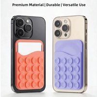 Ultra-thin For MagSafe Silicone Card Sleeve Anti-slip Lightweight Phone Magnetic Card Holder Shockproof Detachable