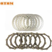 OTOM Motorcycle Engine Clutch Friction Plates Steel Discs Kits For YAMAHA DT230 LONCIN MT250 KEWS KAYO KT250 Motocross Enduro