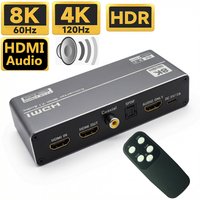 Convertisseur d'extracteur Audio HDMI 2.1 4K 120Hz convertisseur Audio HDMI 2.1 8K HDMI vers HDMI Audio + vidéo + Audio Coaxial numérique + Audio Aux
