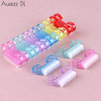 50Pcs Small Nail Brush For Nail Cleaning Dead Skin Powder Remover Multicolored Plastic Brushes Dust Soft Remover Manicure Tools