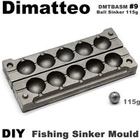 Dimatteo DIY Fishing Ball Sinker Mould DMTBASM/#9 Ball Sinker 115g 5 Cavities