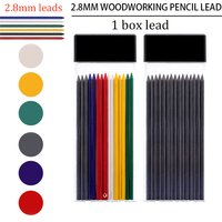 High-quality 1box 2.8mm Woodworking Automatic Pencil Lead Multicolor Replaceable Lead Core Writing Smoothly Marking Drawing Tool