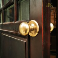 Retro Solid Brass Knob Thickened Ball Shape Single Hole Pull Handle Antique Bronze Furniture Hardware for Cabinet Drawer Door