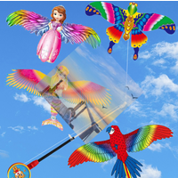 *1Set new Children Kite Toy Cartoon Butterfly Swallows Eagle Kite With Handle Kids Flying Kite Outdoor Toys
