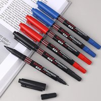 20Pcs/Set Black/Blue/Red Double Tip Markers For Metal Pen Waterproof Bathroom Woodworking Decoration Multi-Purpose Dot Markers