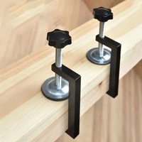 Adjustable Cabinet Installation Clamp, 10-57mm Drawer Fixing Clip for Front Panel, Portable Woodworking Jig for Cabinet Hardware