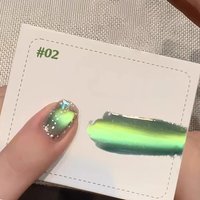 MIANEL 12ML 1PCS Green Glass Bead Gold Light Cat Eye Magnet Gel Nail Polish Summer Nails Popular Whitening Green Nails