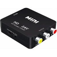 HDMI-compatible To RCA AV Converter Adapter MINI Box RCA AV CVSB LR Video Composite AV Scaler Converter For HDTV Projector PC