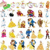 Diamond painting DIY Cartoon Princess style Children Handmade Random Stick Point Drill Decoration Random Stickers Suit Material