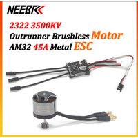 NEEBRC 2322 3500KV Outrunner Brushless Motor AM32 45A Metal ESC 3.5mm Banana Plug for RC Car Tank MN82 MN99S MN168 MN78 MN300